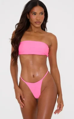Candy Pink Mix & Match Bandeau Bikini Top