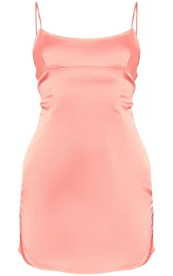 Candy Pink Satin Shift Dress