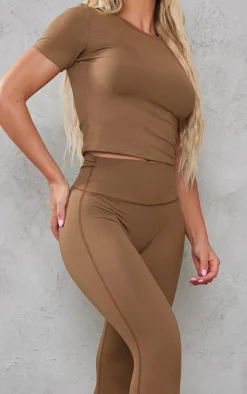 Caramel Sculpt Flare Yoga Pants