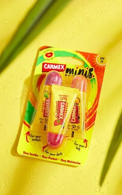 Carmex Lip Balm Minis Assorted Flavours 3 Pack