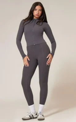 Charcoal Basic Sculpt Jacket