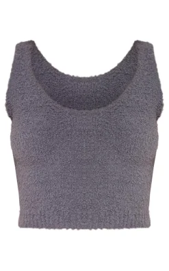 Charcoal Cosy Longline Bralette