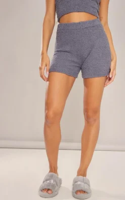 Charcoal Cosy Pajama Shorts