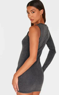Charcoal Grey One Shoulder Maxi Dress
