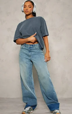 Charcoal Grey Padel Club Oversized T Shirt