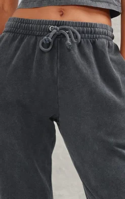 Charcoal High Waisted Cuffed Sweatpants