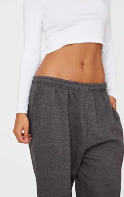 Charcoal Marl Sweat Cuffed High Waist Sweatpants
