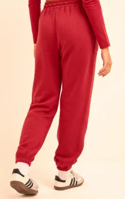 Cherry Red PLT Studio Archive Puff Print Drawstring Cuffed Sweatpants