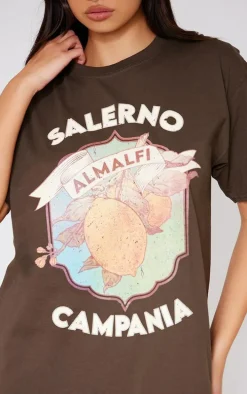 Chocolate Amalfi Oversized T Shirt