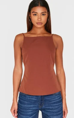 Chocolate Backless Long Top