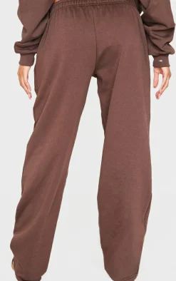 Chocolate Contrast Studio Archives Embroidered Wide Leg Sweatpants