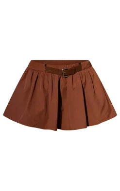 Chocolate Cotton Poplin Frill Belt Detail Bloomers