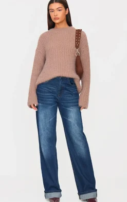 Chocolate Eyelash Knit Super Oversized Sweater