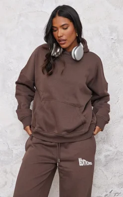 Chocolate Limited Editions Oversized Puff Print Hoodie