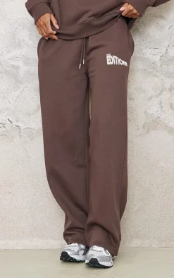 Chocolate Limited Editions Oversized Puff Print Straight Leg Sweatpants