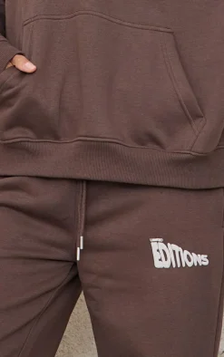 Chocolate Limited Editions Oversized Puff Print Straight Leg Sweatpants