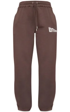 Chocolate Limited Editions Oversized Puff Print Straight Leg Sweatpants