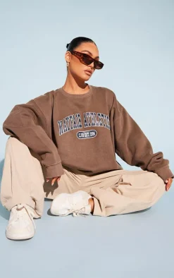 Chocolate Mayfair Athletics Oversized Sweatshirt
