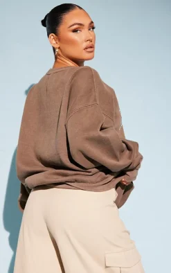 Chocolate Mayfair Athletics Oversized Sweatshirt