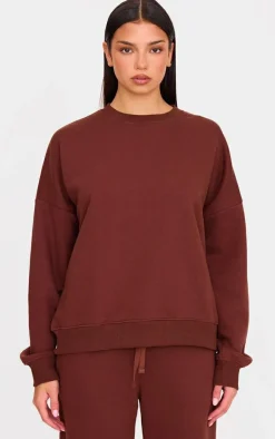 Chocolate Oversized Long Sleeve Sweatshirt