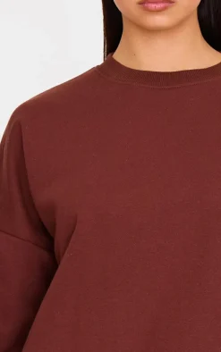 Chocolate Oversized Long Sleeve Sweatshirt