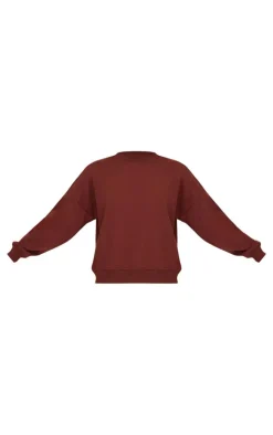 Chocolate Oversized Long Sleeve Sweatshirt