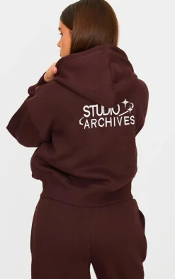 Chocolate Studio Archives Embroidered Zip Up Jacket