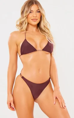 Chocolate Triangle Tie Back Bikini Top