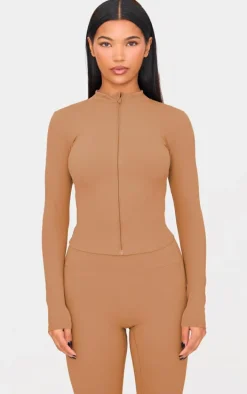 Clay Basic Sculpt Zip Up Jacket