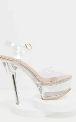 Clear Extreme Clear Platform Sandals