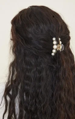 Clear Pearl Hair Claw