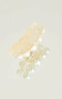 Clear Pearl Hair Claw