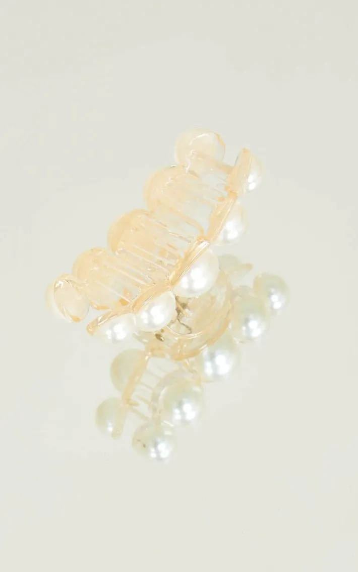 Clear Pearl Hair Claw