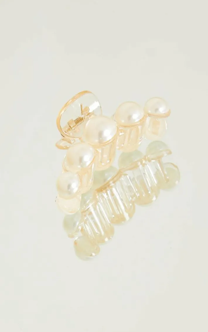 Clear Pearl Hair Claw