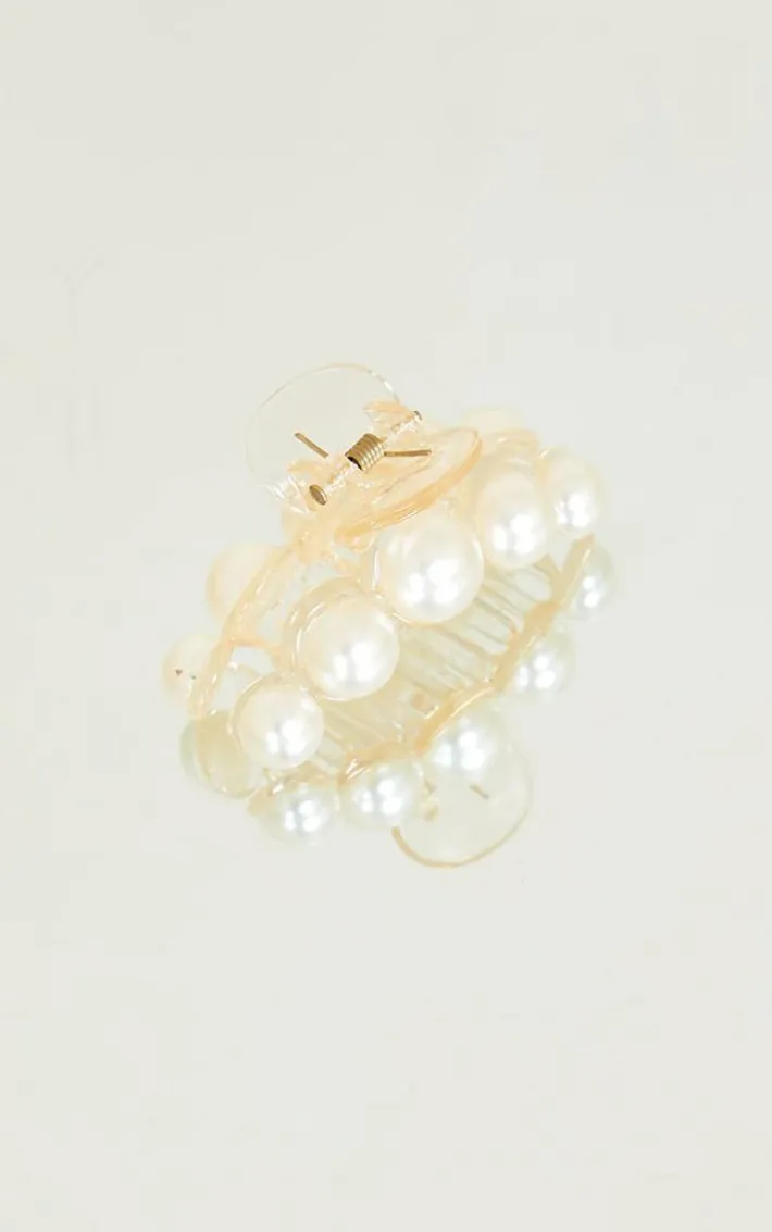 Clear Pearl Hair Claw