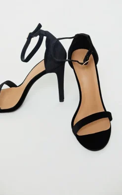 Clover Black Velvet High Heels
