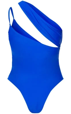 Cobalt Asymmetric Double Strap Swimsuit