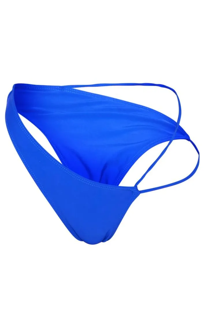 Cobalt Asymmetric Tanga Bikini Bottoms