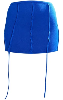 Cobalt Binding Detail Knitted Mini Skirt