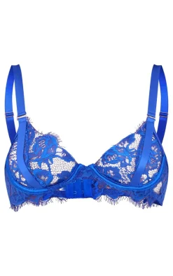 Cobalt Eyelash Lace Underwired Bra