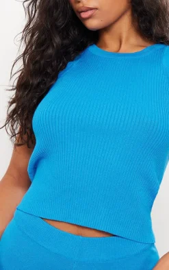 Cobalt Knitted Longline Vest