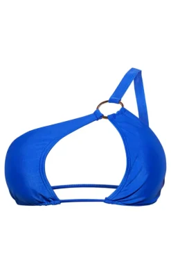 Cobalt O Ring One Shoulder Bikini Top