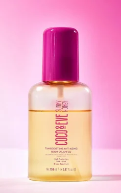 Coco & Eve Sunny Honey Tan Boosting Anti-Ageing Body Oil SPF30