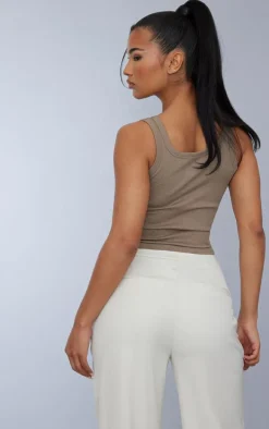 Coffee Snatched Rib Scoop Vest