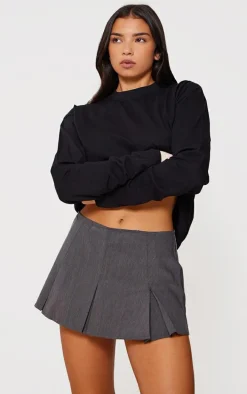 Cotton Black Oversized Long Sleeve T-Shirt