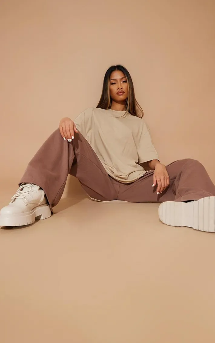 Cotton Sand Oversized T-Shirt