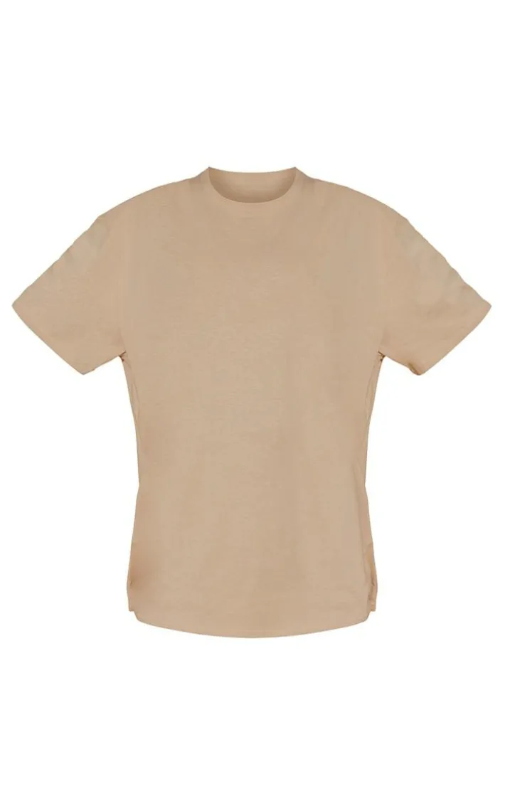 Cotton Sand Oversized T-Shirt