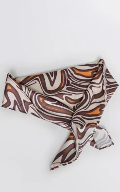 Cream Animal Swirl Bandana