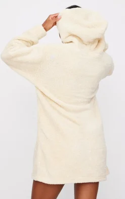 Cream Borg Hooded Blanket