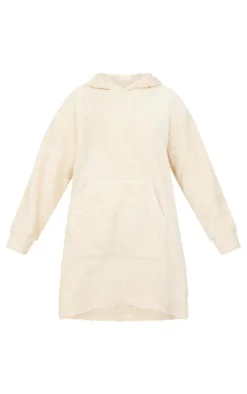 Cream Borg Hooded Blanket